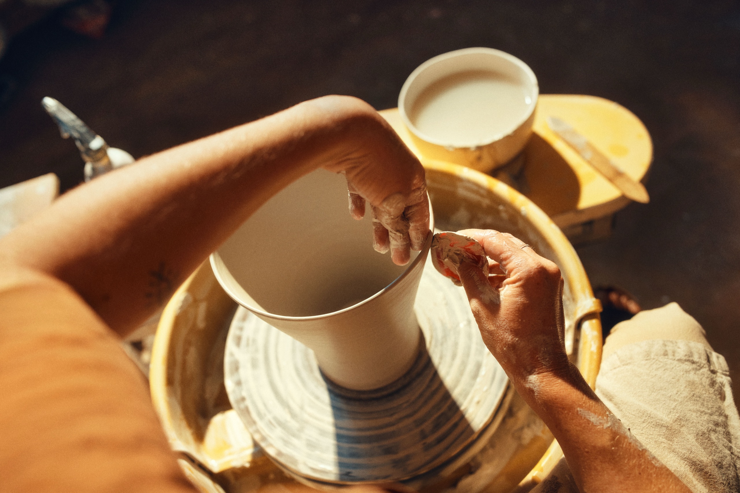 A maker at the wheel